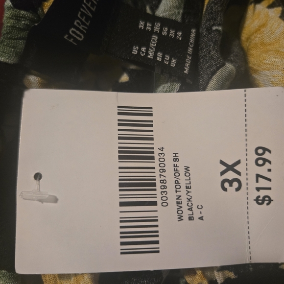 Forever 21 Yellow and Brown Ruffled Blouse - Picture 5 of 5